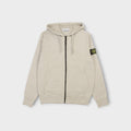 Stone Island Organic Cotton Zip Hoodie I Light Grey