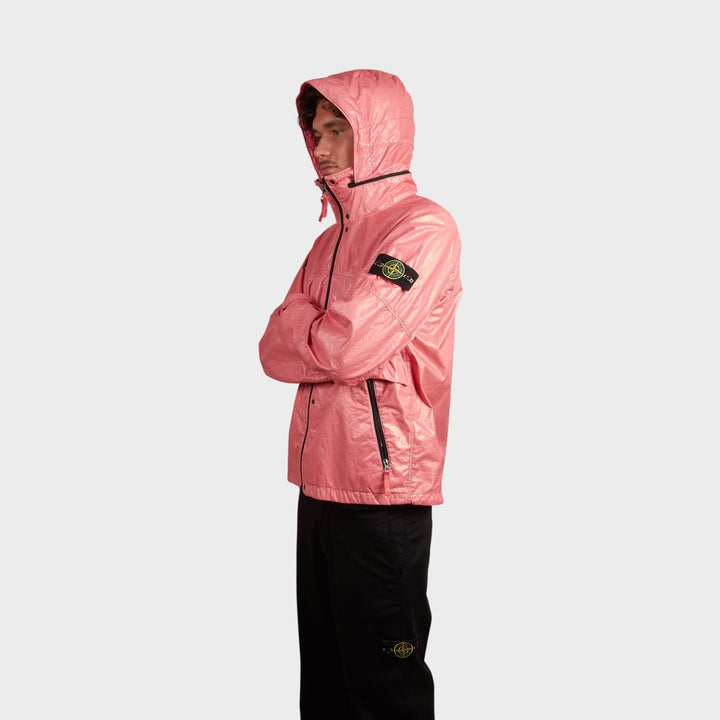 Stone Island Light Nylon 3L-TC Hooded Jakke I Pink