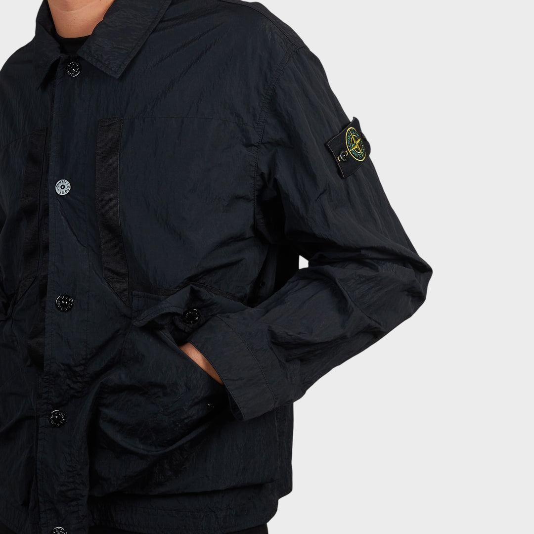 Stone Island Warp Rib Nylon-TC Jakke I Sort