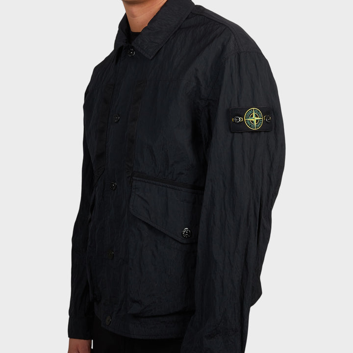 Stone Island Warp Rib Nylon-TC Jakke I Sort