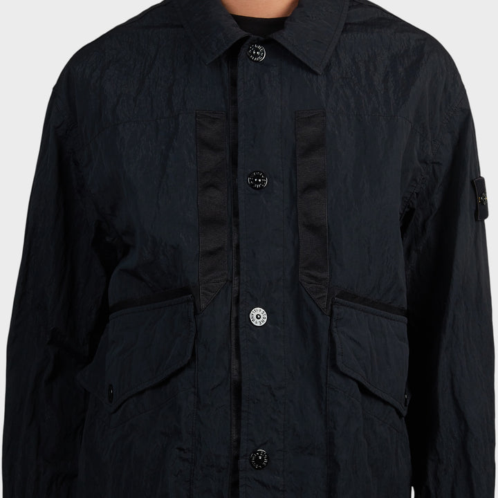Stone Island Warp Rib Nylon-TC Jakke I Sort