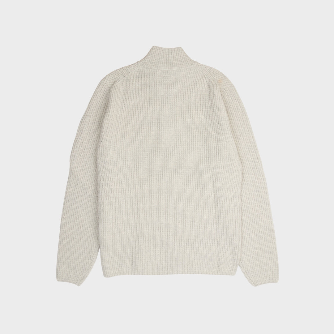 C.P. Company Lambswool GRS Halfzip Sweater I Light grey