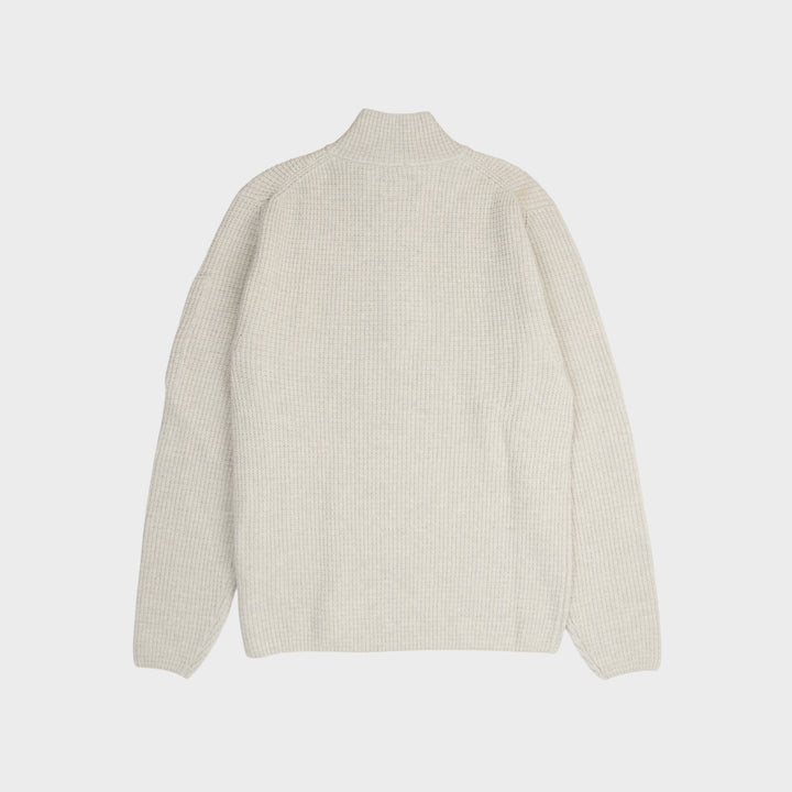C.P. Company Lambswool GRS Halfzip Sweater I Light grey