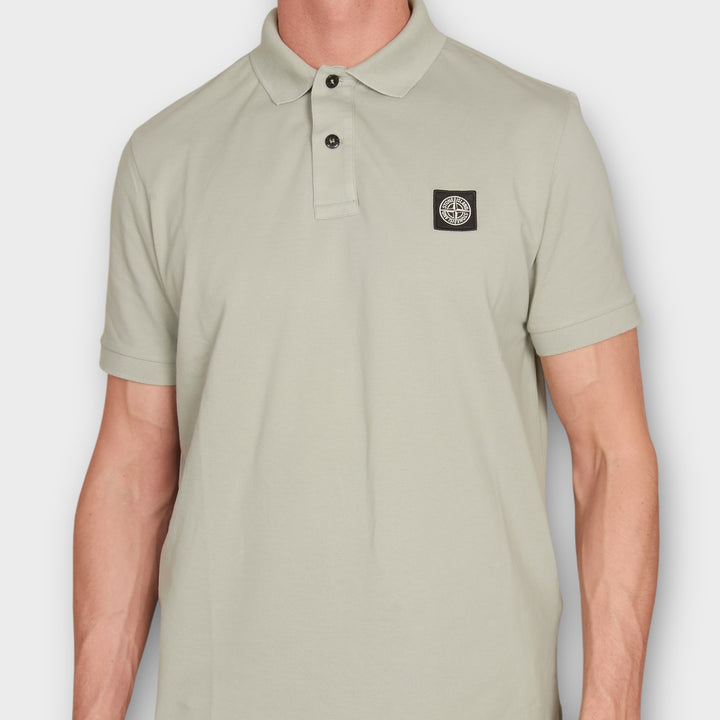 Stone Island Organic Cotton Pique Polo I Green
