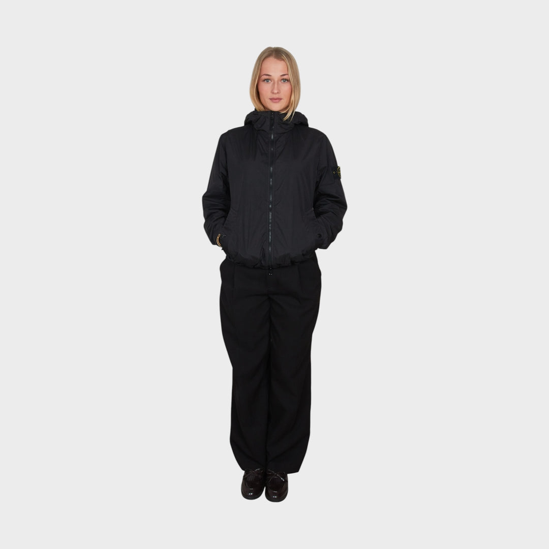 Stone Island Garment Dyed Crinkle Reps Nylon Jakke I Sort