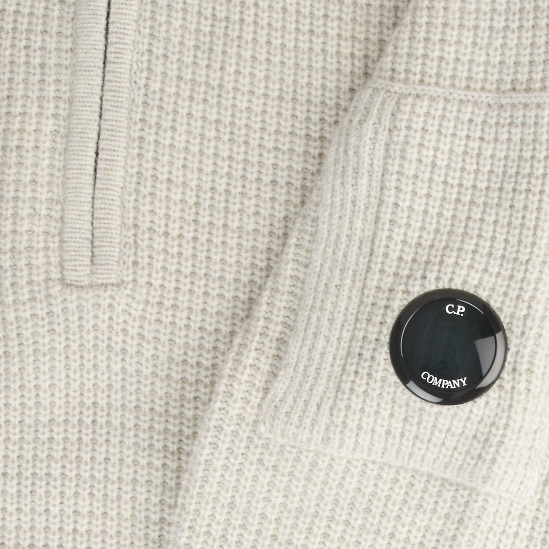 C.P. Company Lambswool GRS Halfzip Sweater I Light grey