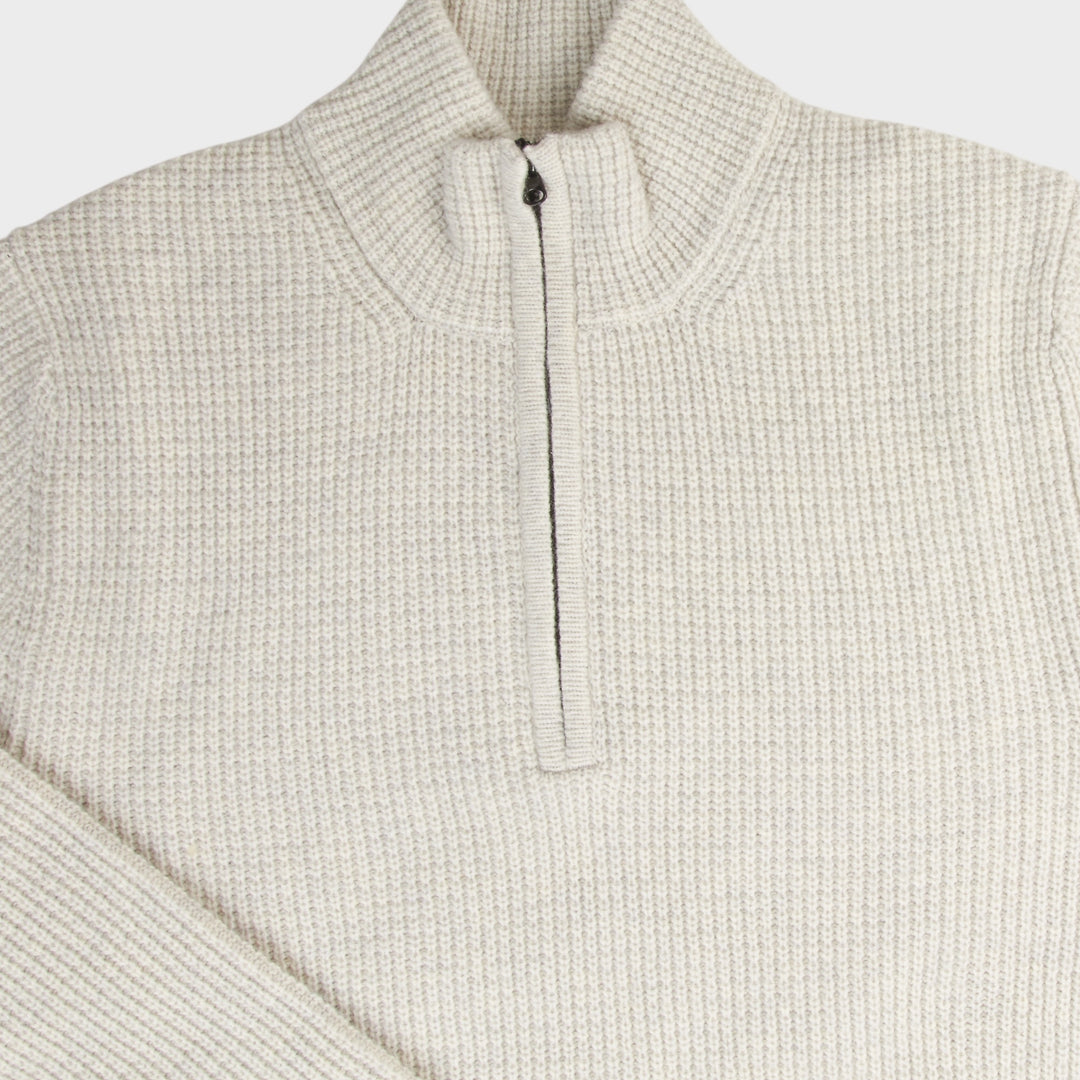 C.P. Company Lambswool GRS Halfzip Sweater I Light grey