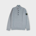 STONE ISLAND MAGLIA RWS BUTTON UP KNIT I LIGHT BLUE