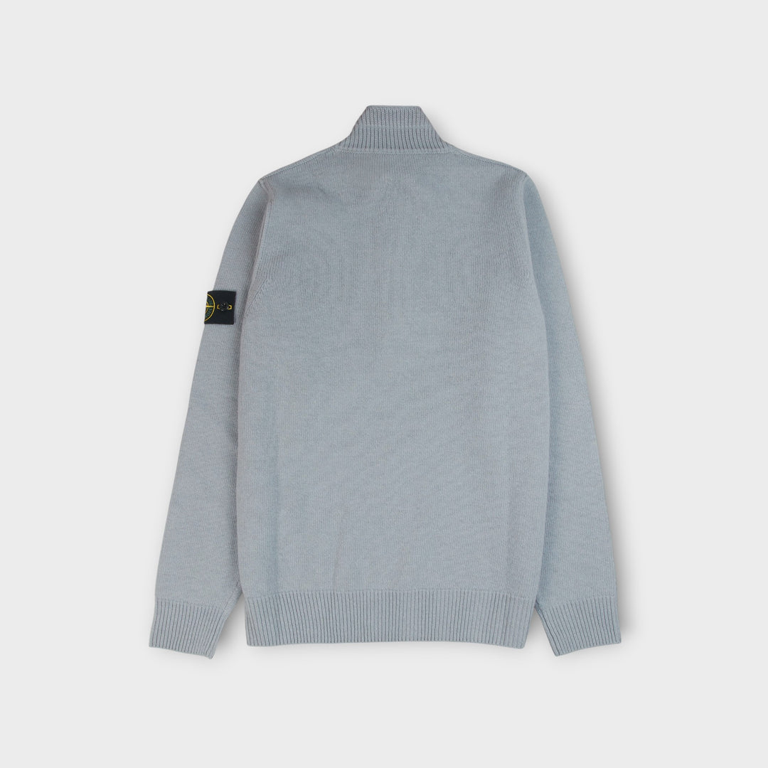 STONE ISLAND MAGLIA RWS BUTTON UP KNIT I LIGHT BLUE