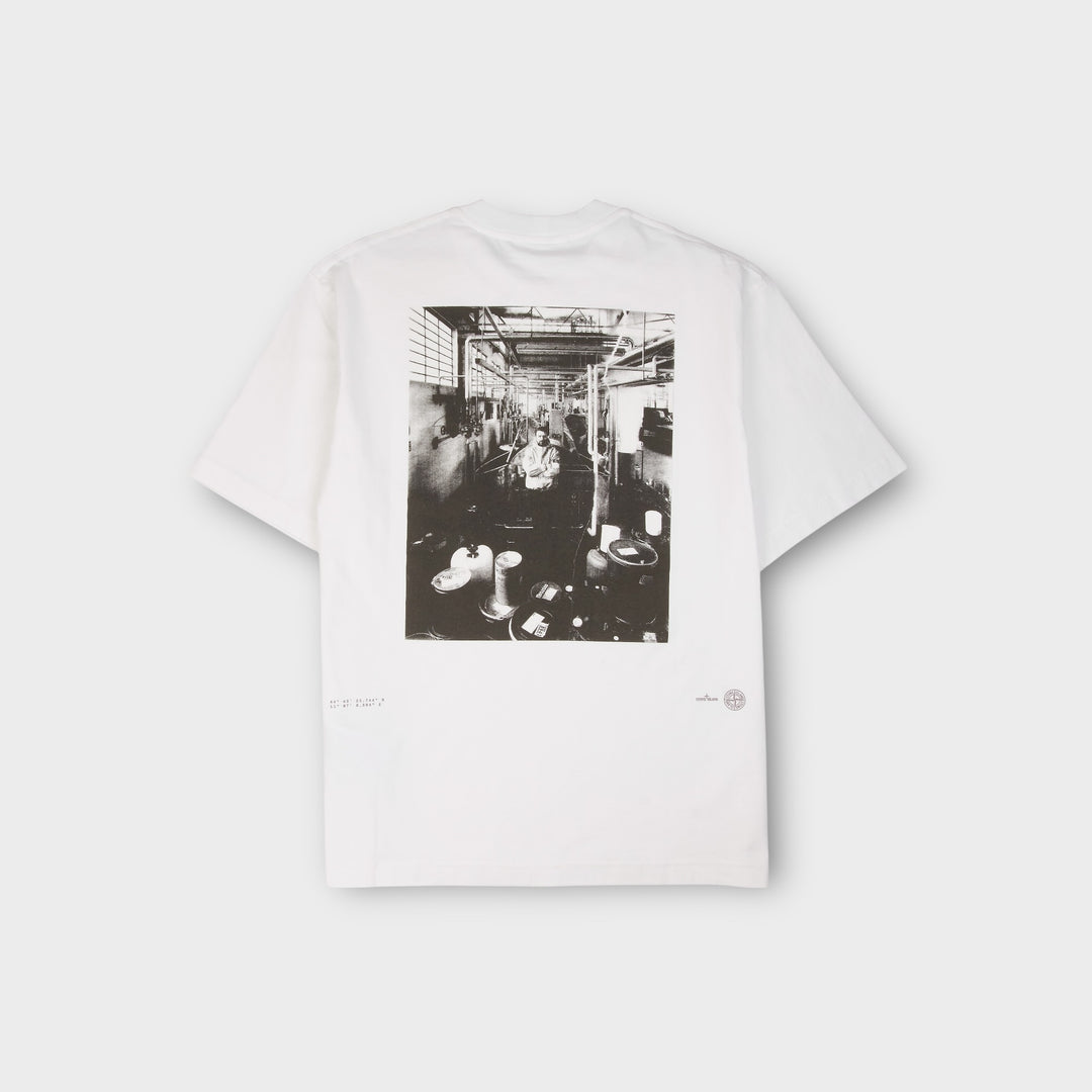 Stone Island Logo Carlo T-Shirt I Hvid