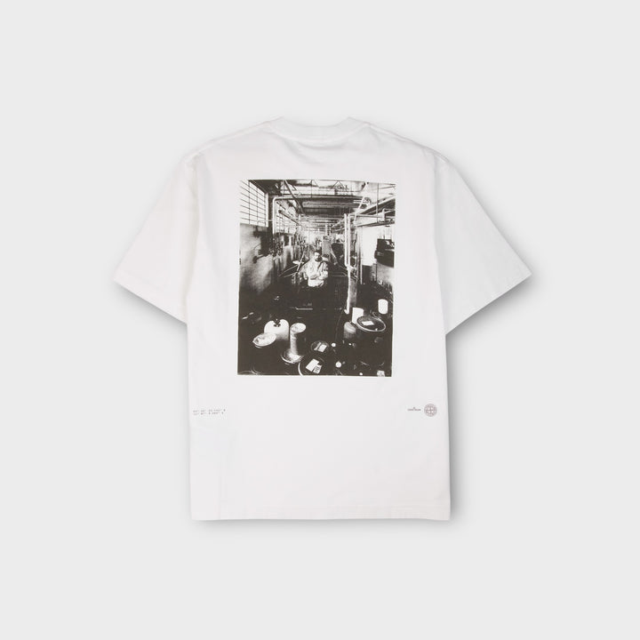 Stone Island Logo Carlo T-Shirt I Hvid