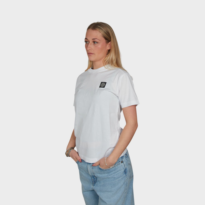 Stone Island Klassisk T-Shirt I Hvid
