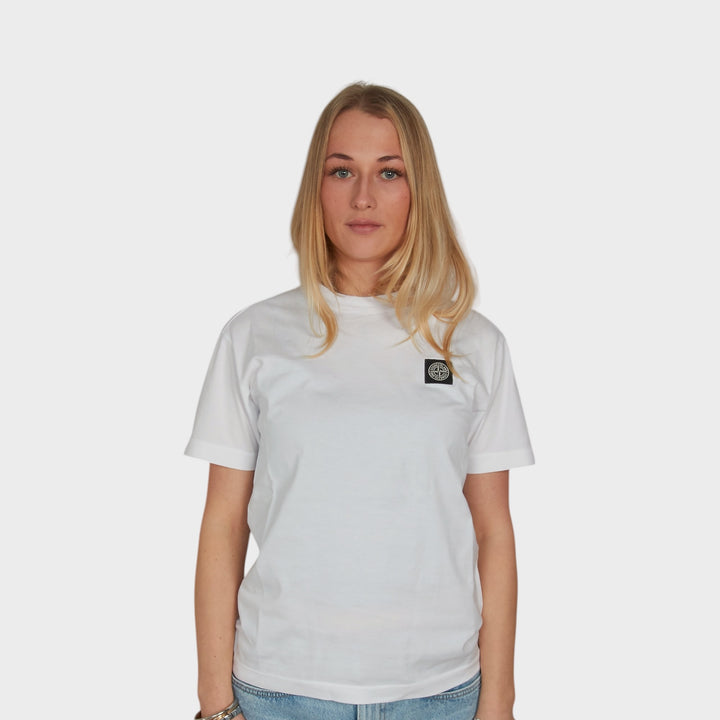 Stone Island Klassisk T-Shirt I Hvid