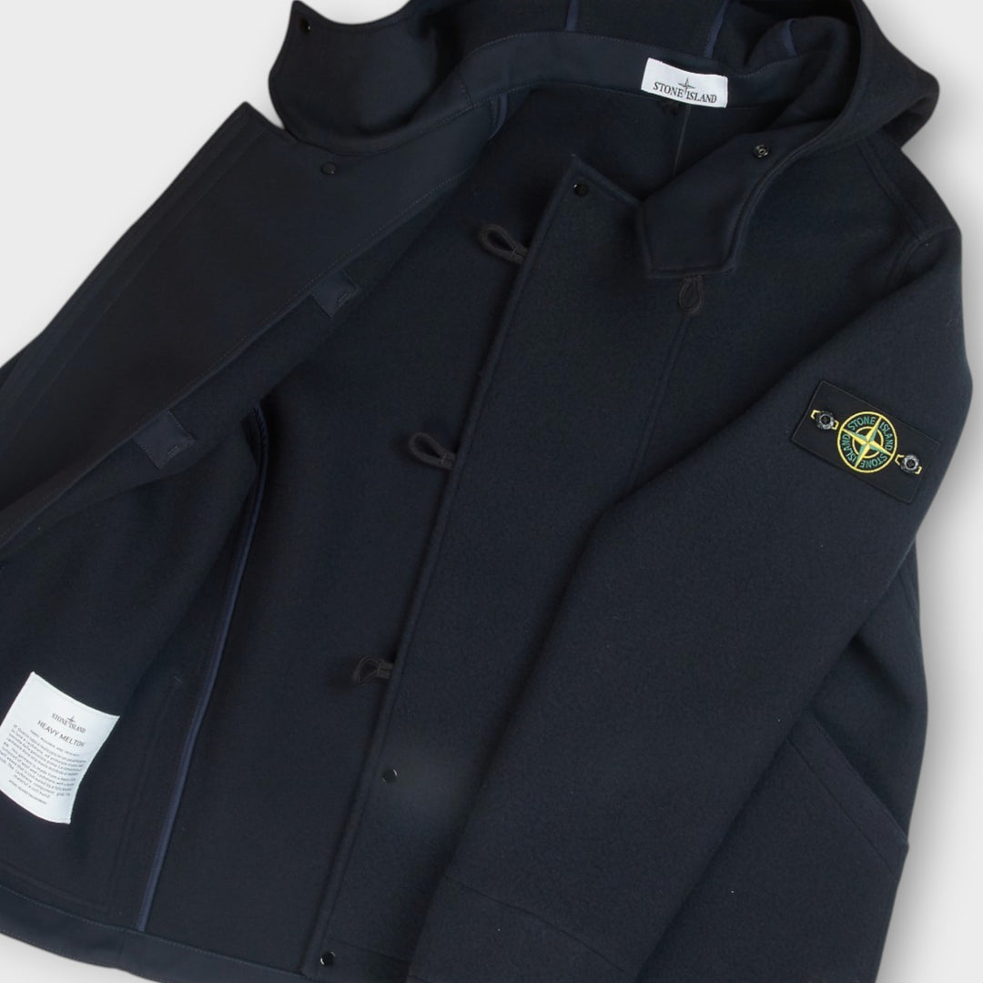 Stone Island Heavy Melton Jakke I Navy
