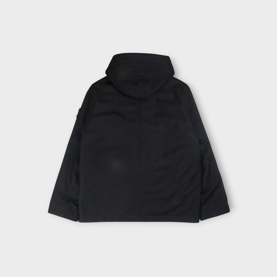 Stone Island Wool Nylon Flannel Ghost Jacket I Black