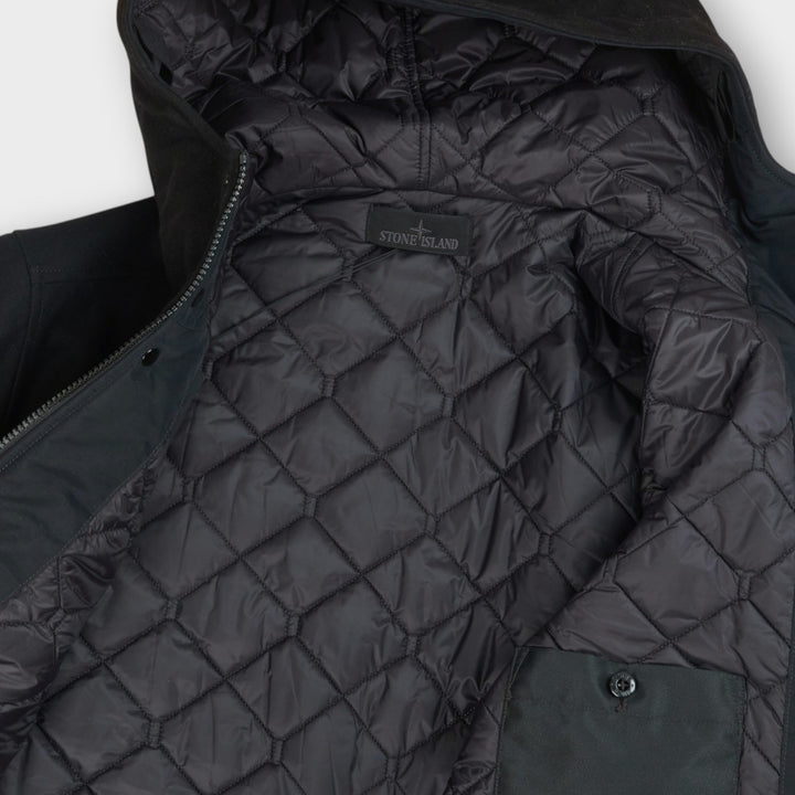 Stone Island Wool Nylon Flannel Ghost Jacket I Black