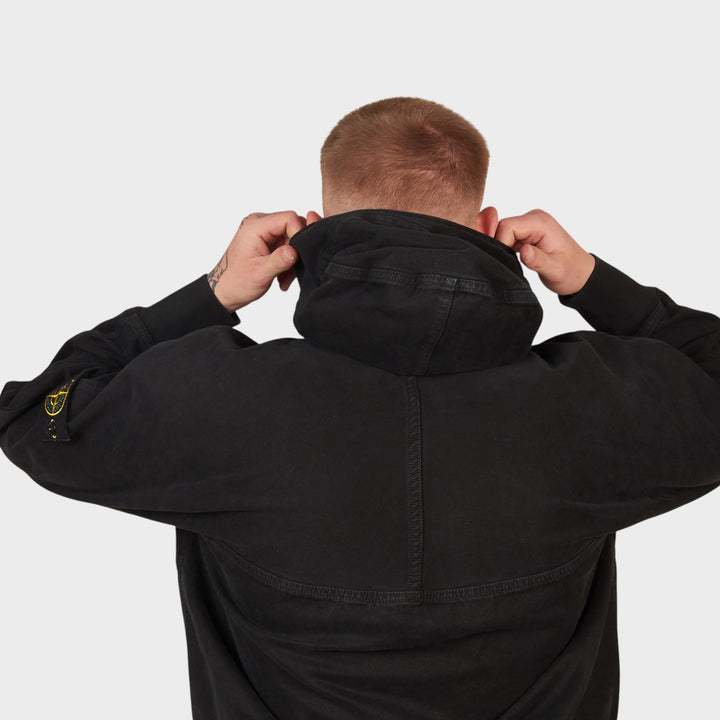 Stone Island Panama Cotton Hooded Jacket I Sort