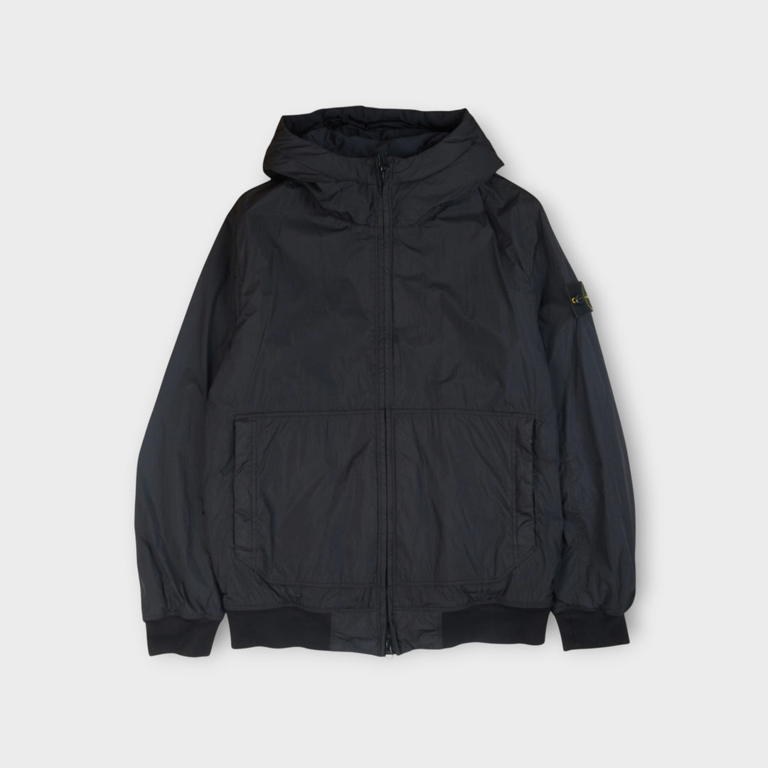 Stone Island Crinkle Reps Nylon Hooded Jakke I Navy