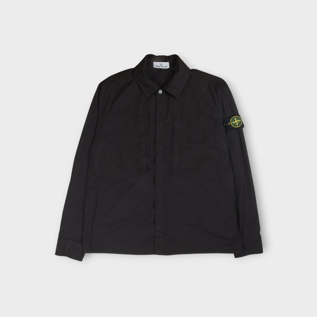 Stone Island Stretch Cotton Zip-Up Overshirt I Sort