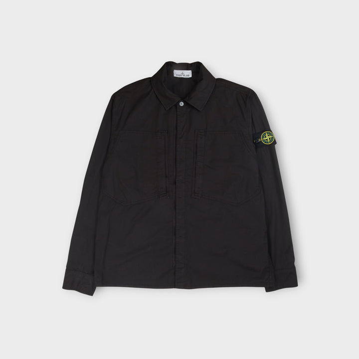 Stone Island Stretch Cotton Zip-Up Overshirt I Sort