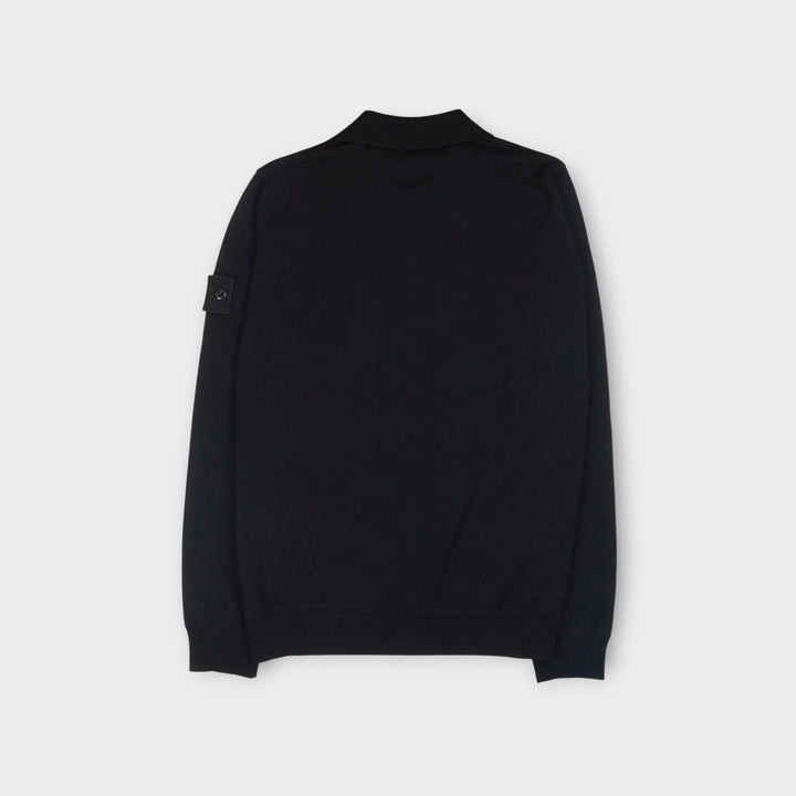 Stone Island Ghost Pure Wool Polo Sweater I Sort