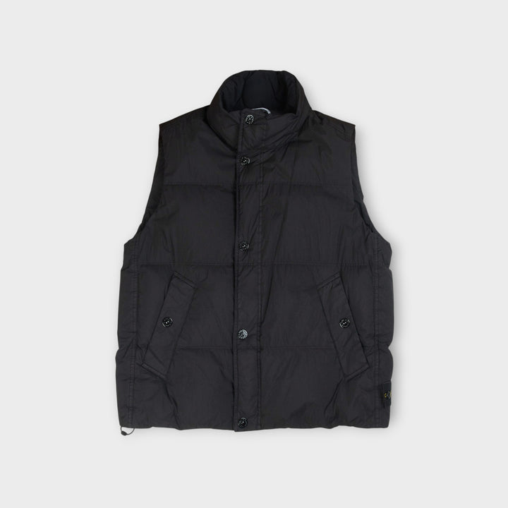 Stone Island Wind-Resistant Crinkle Reps Nylon Vest I Sort
