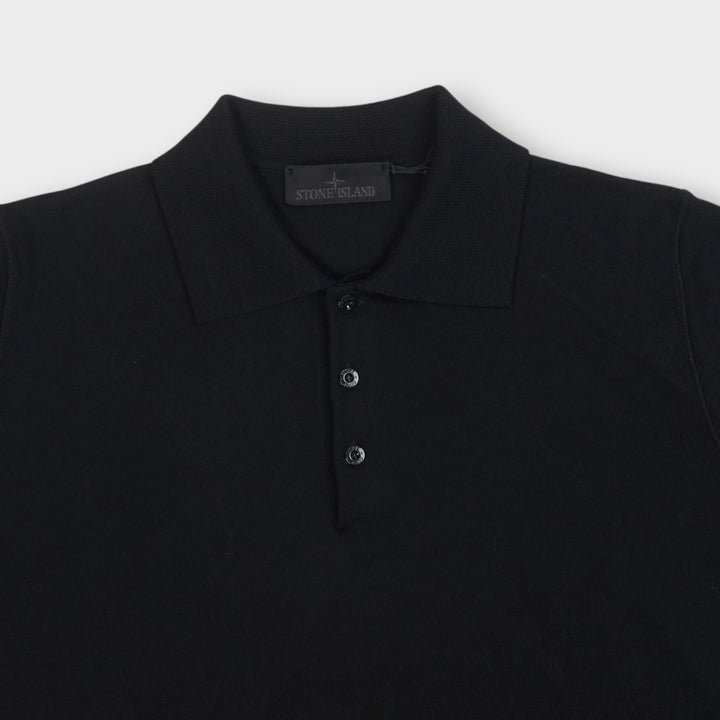 Stone Island Ghost Pure Wool Polo Sweater I Sort