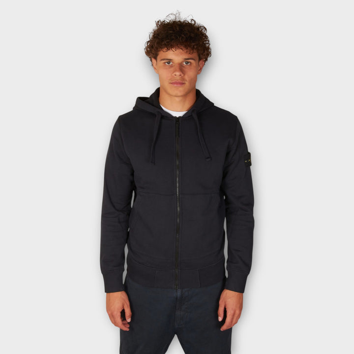 Stone Island Organic Cotton Zip Hoodie I Navy