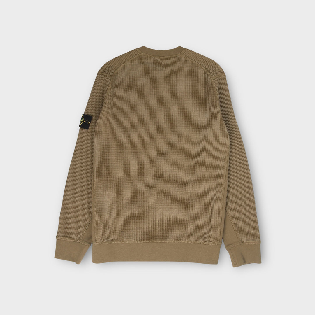 Stone Island Waffle Fleece Crewneck I Military Green