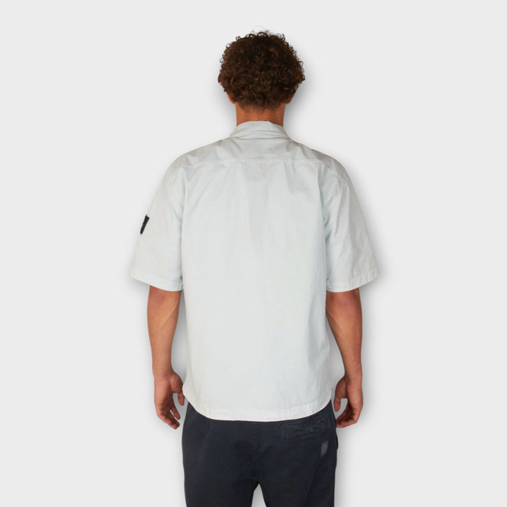 Stone Island Stretch Organic Cotton Twill SS Shirt I Sky Blue