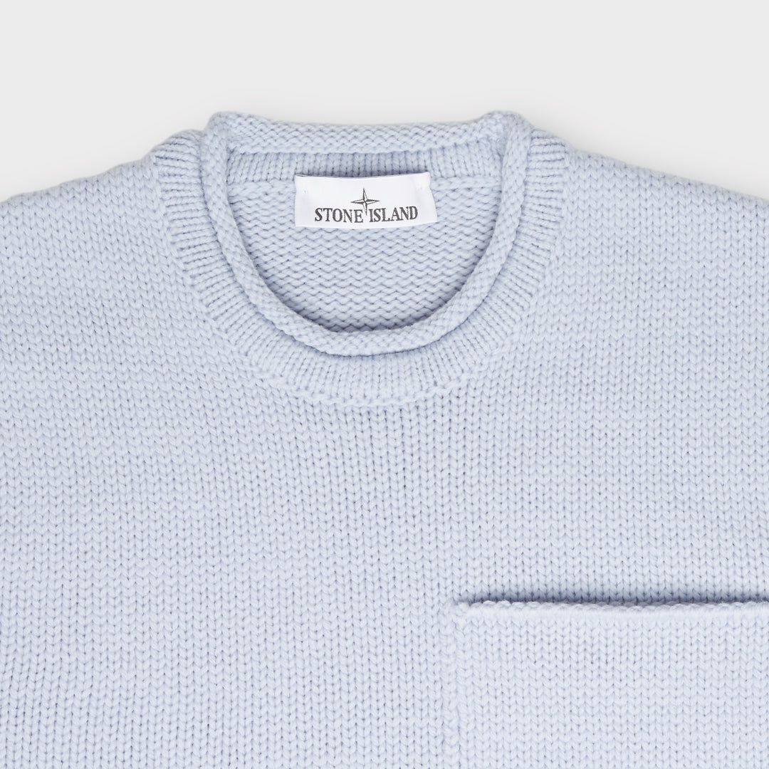 Stone Island Pocket Marina Strik I Lyseblå