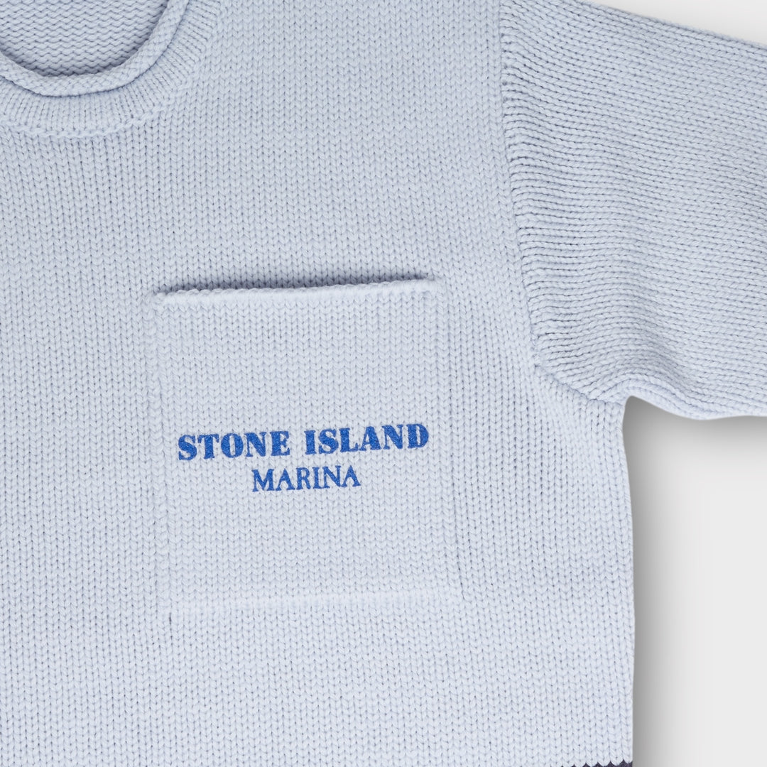 Stone Island Pocket Marina Strik I Lyseblå