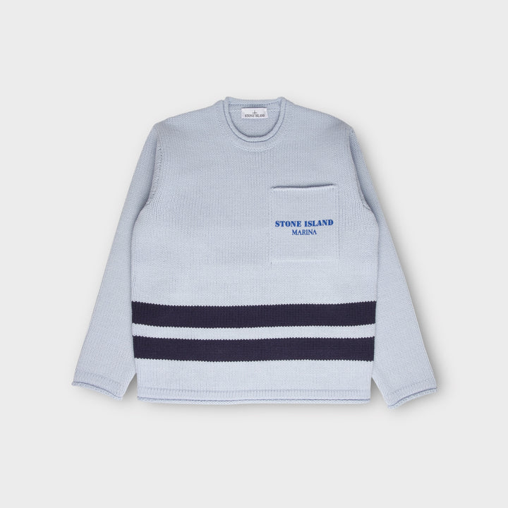 Stone Island Pocket Marina Strik I Lyseblå