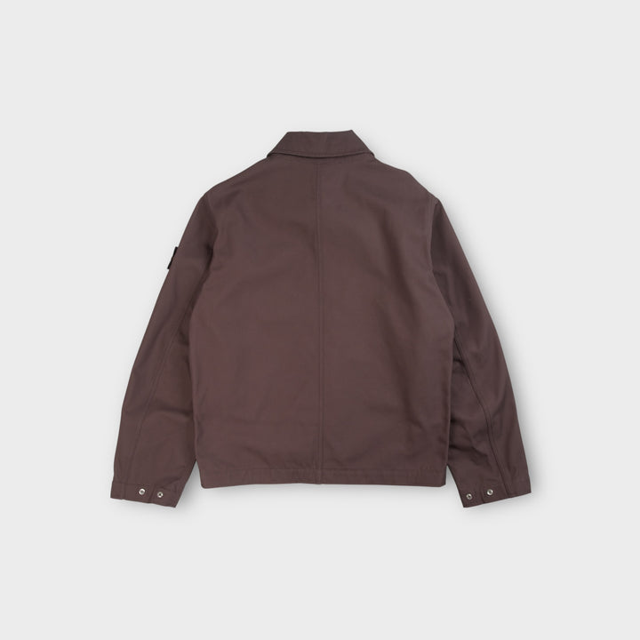 Stone Island Cotton Canvas Coach Jacket I Charcoal Grey