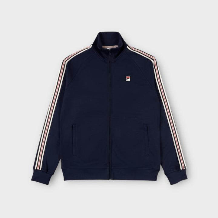 FILA BIELLA Regular Taped Pique Tracktop In Black Iris