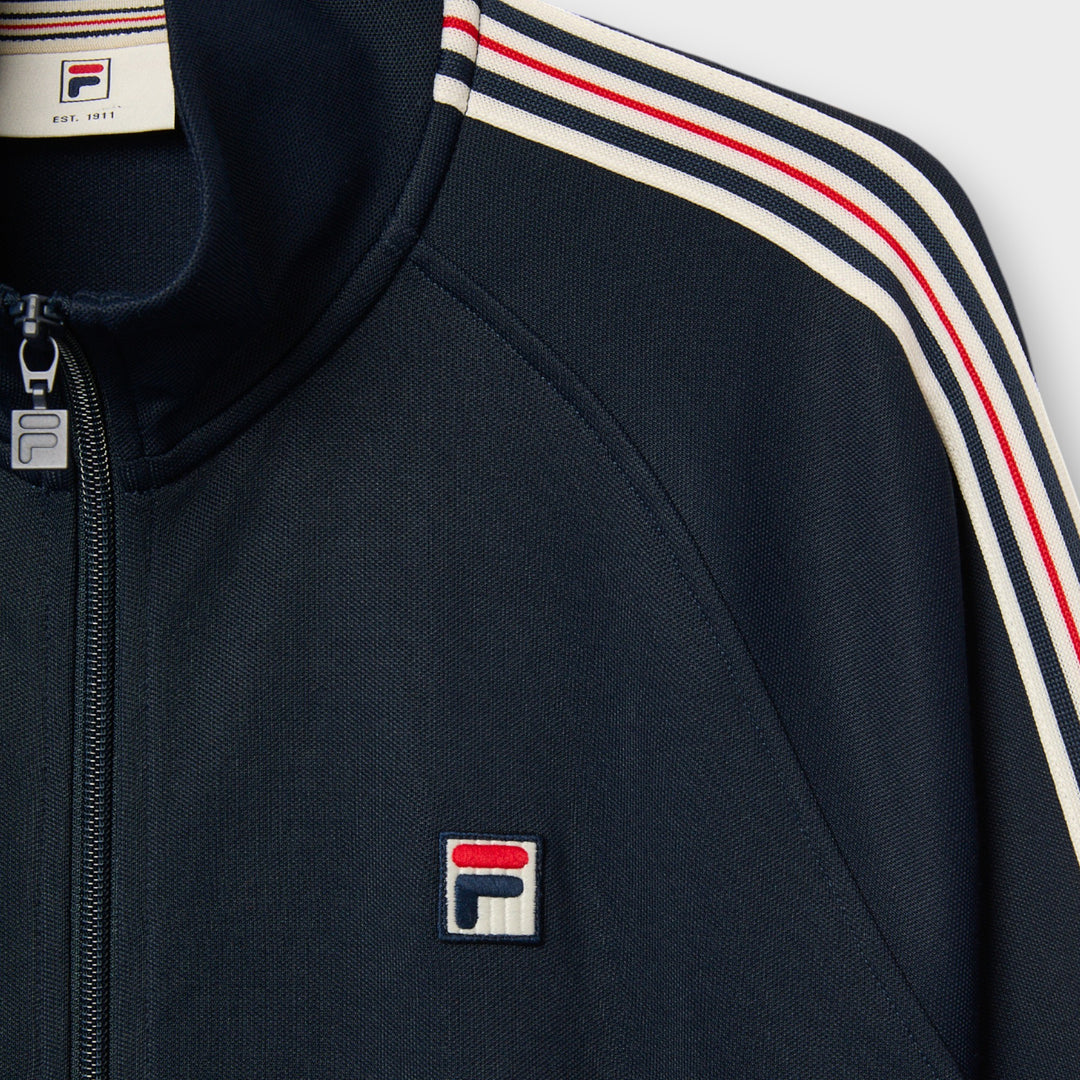 FILA BIELLA REGULAR TAPED PIQUE TRACK JACKET I DARK SAPPHIRE