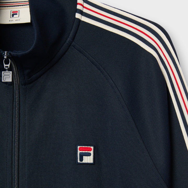 FILA BIELLA REGULAR TAPED PIQUE TRACK JACKET I DARK SAPPHIRE
