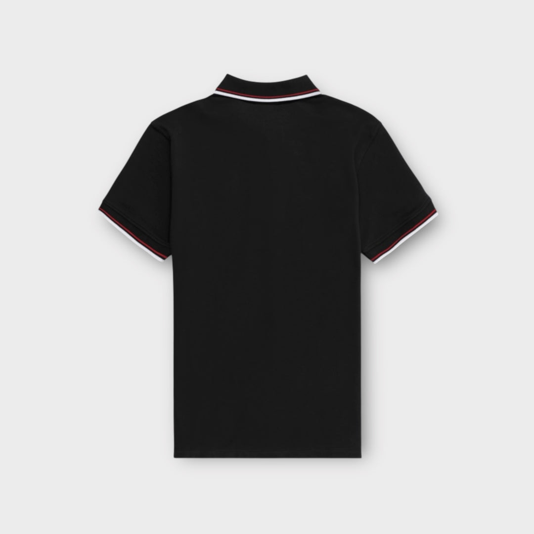 FILA Biella Regular Tipped Polo Shirt In Black