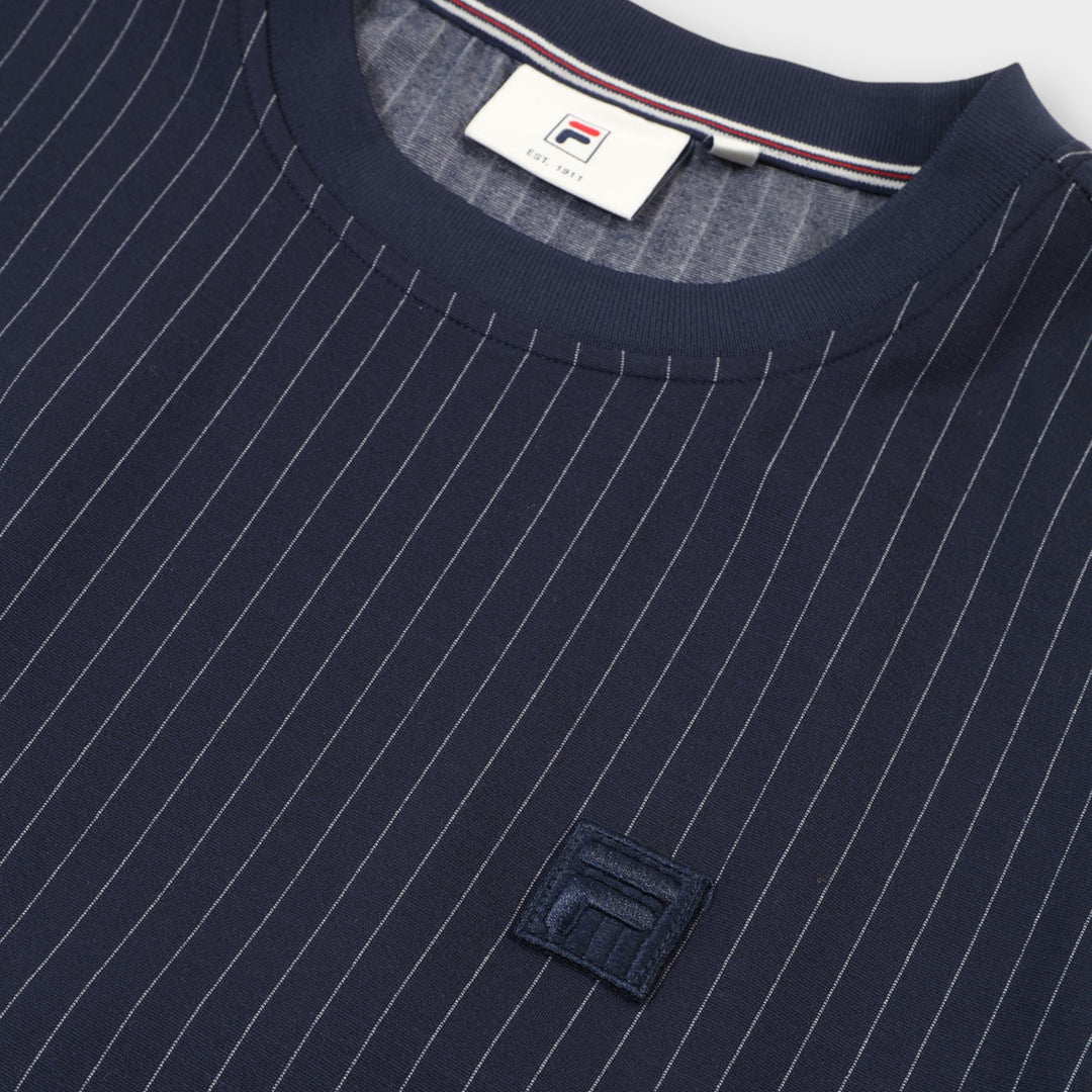 Fila Padola Relaxed Pinstripe T-Shirt I Black Iris
