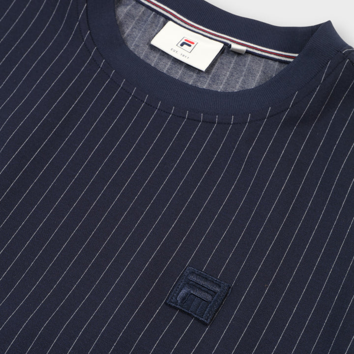 Fila Padola Relaxed Pinstripe T-Shirt I Black Iris