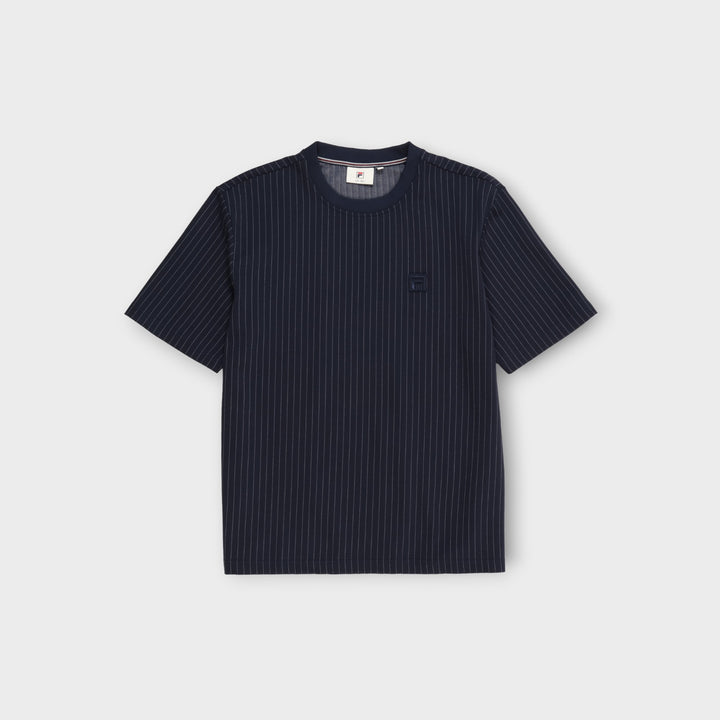 Fila Padola Relaxed Pinstripe T-Shirt I Black Iris