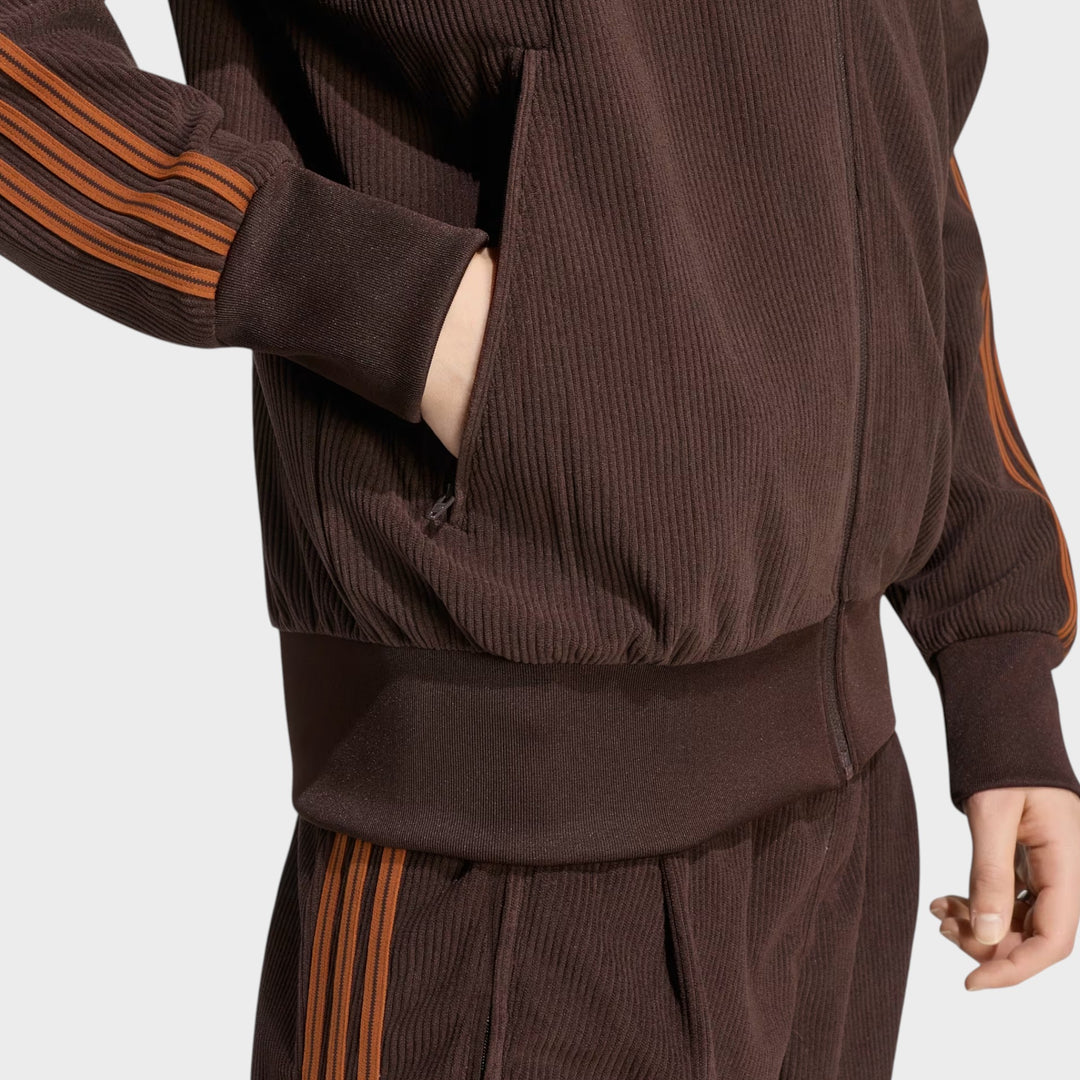 Adidas Firebird Fløjl Tracktop I Aurora Coffee