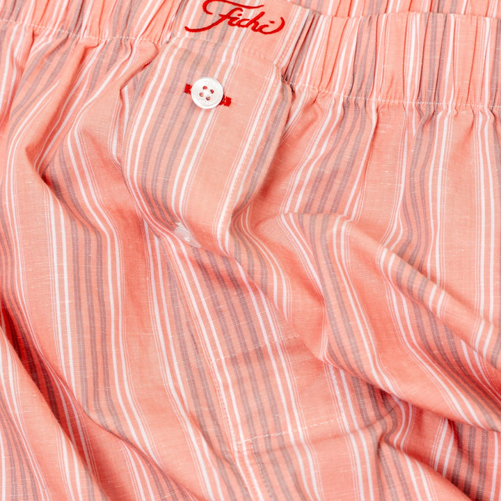 Fichi Boxers I Grey/Peach Stripe