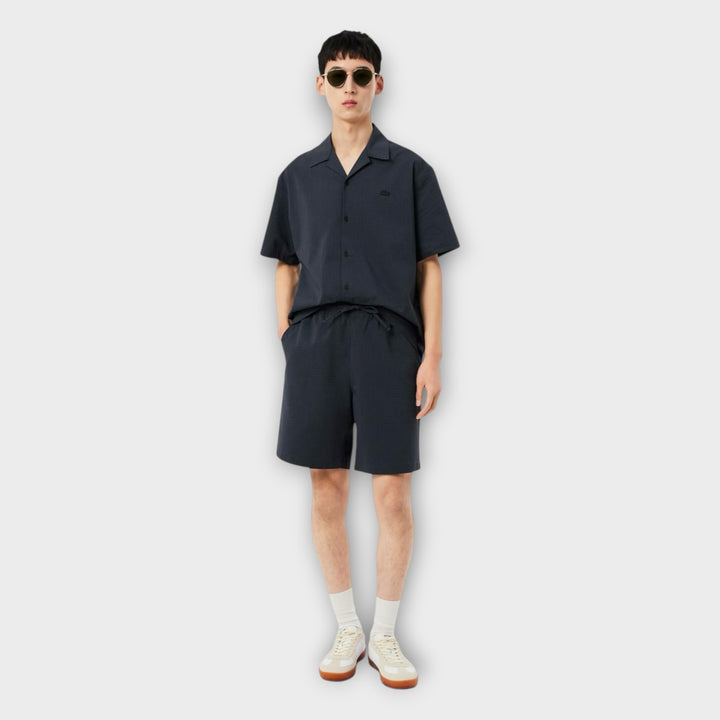Lacoste Seersucker Shorts I Blackbird/Graphite