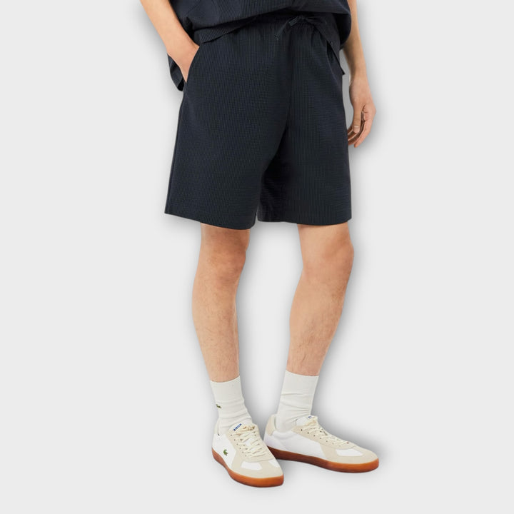 Lacoste Seersucker Shorts I Blackbird/Graphite