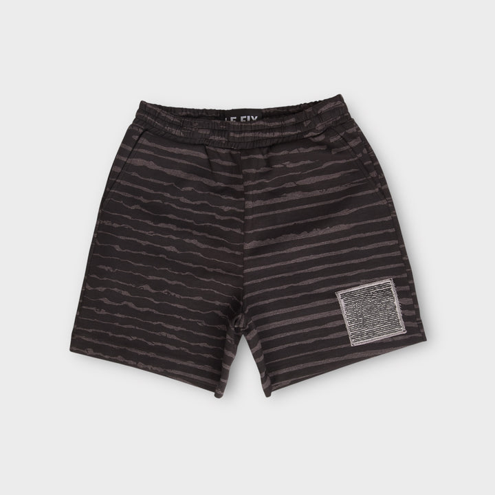 Le Fix LFG K-Stripe Interlock Shorts I Black AOP