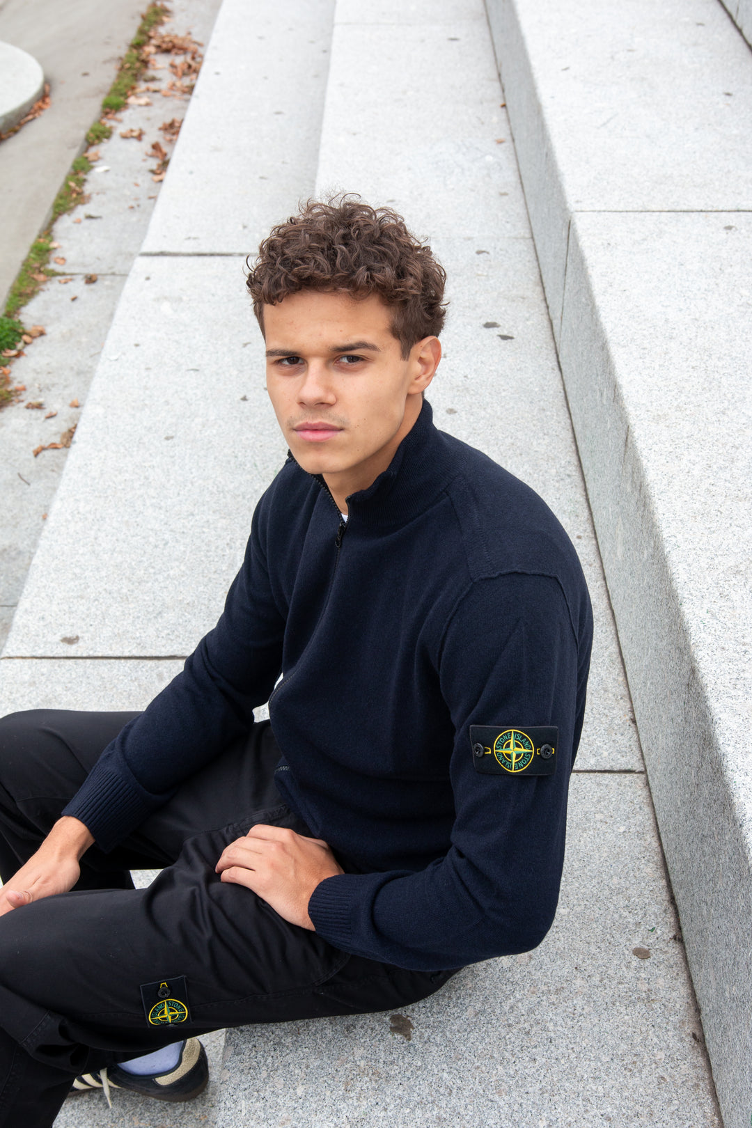 Stone Island Full Zip Jumper I Navy