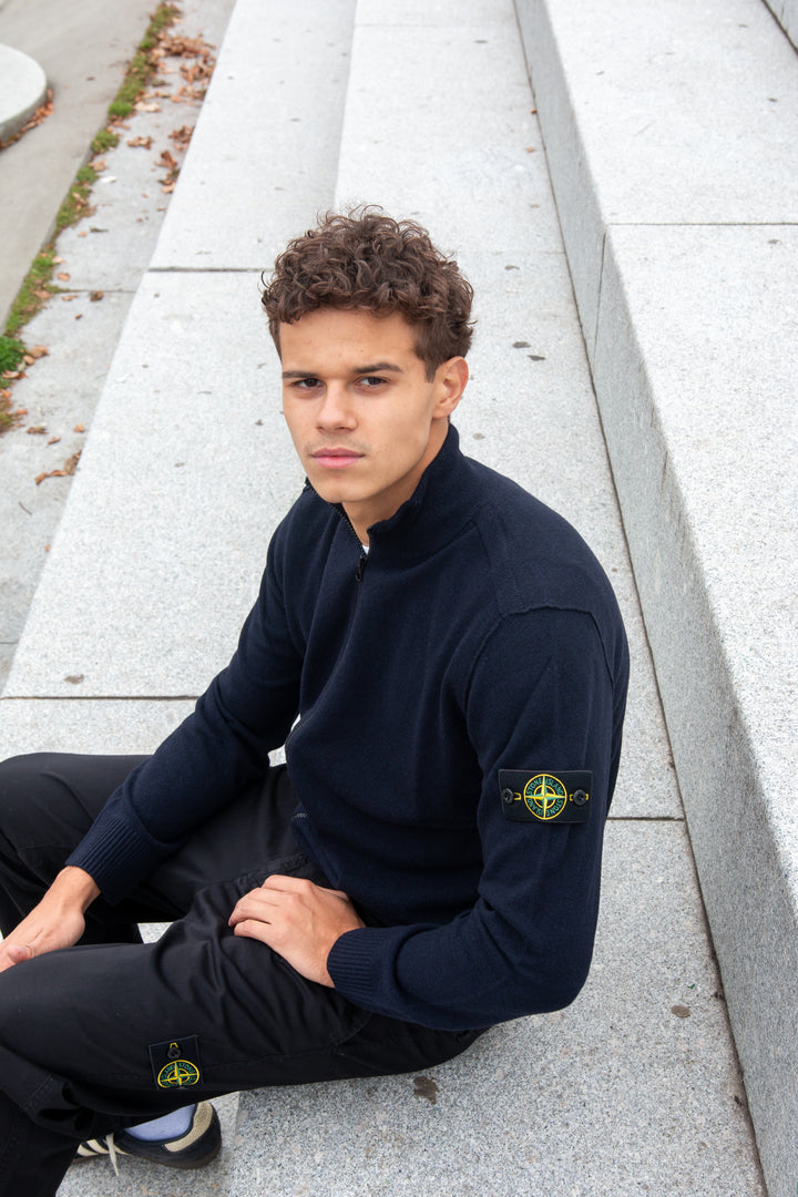Stone Island Full Zip Jumper I Navy