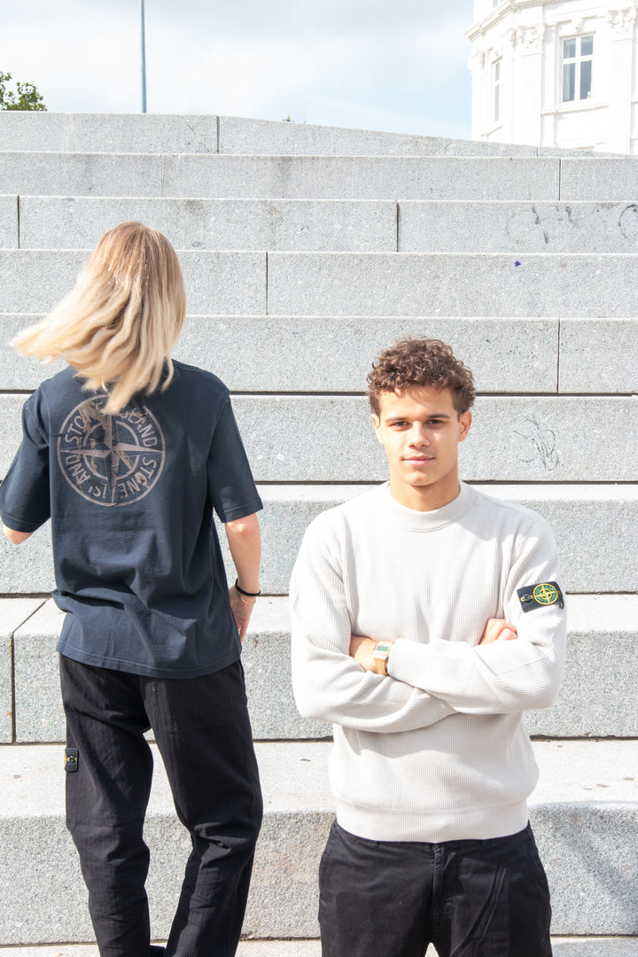 Stone Island Logo Print T-shirt I Black/Brown