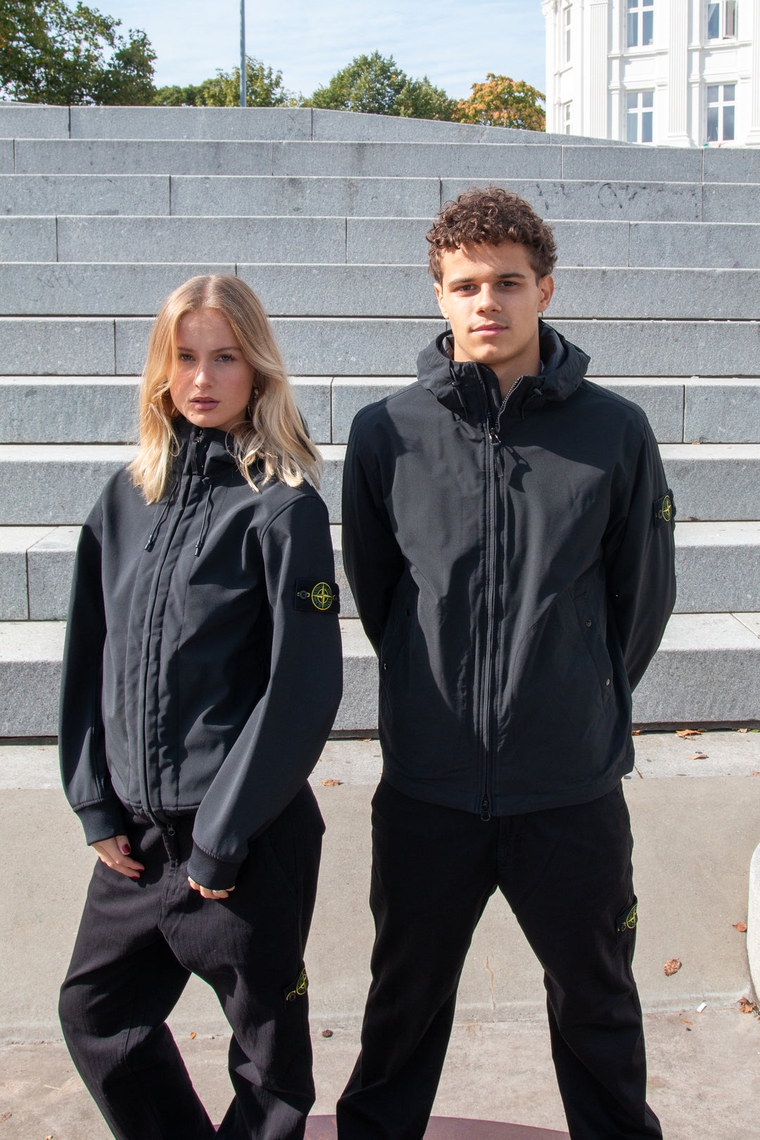 Stone Island Soft Shell-R E.Dye Technology Jakke I Sort